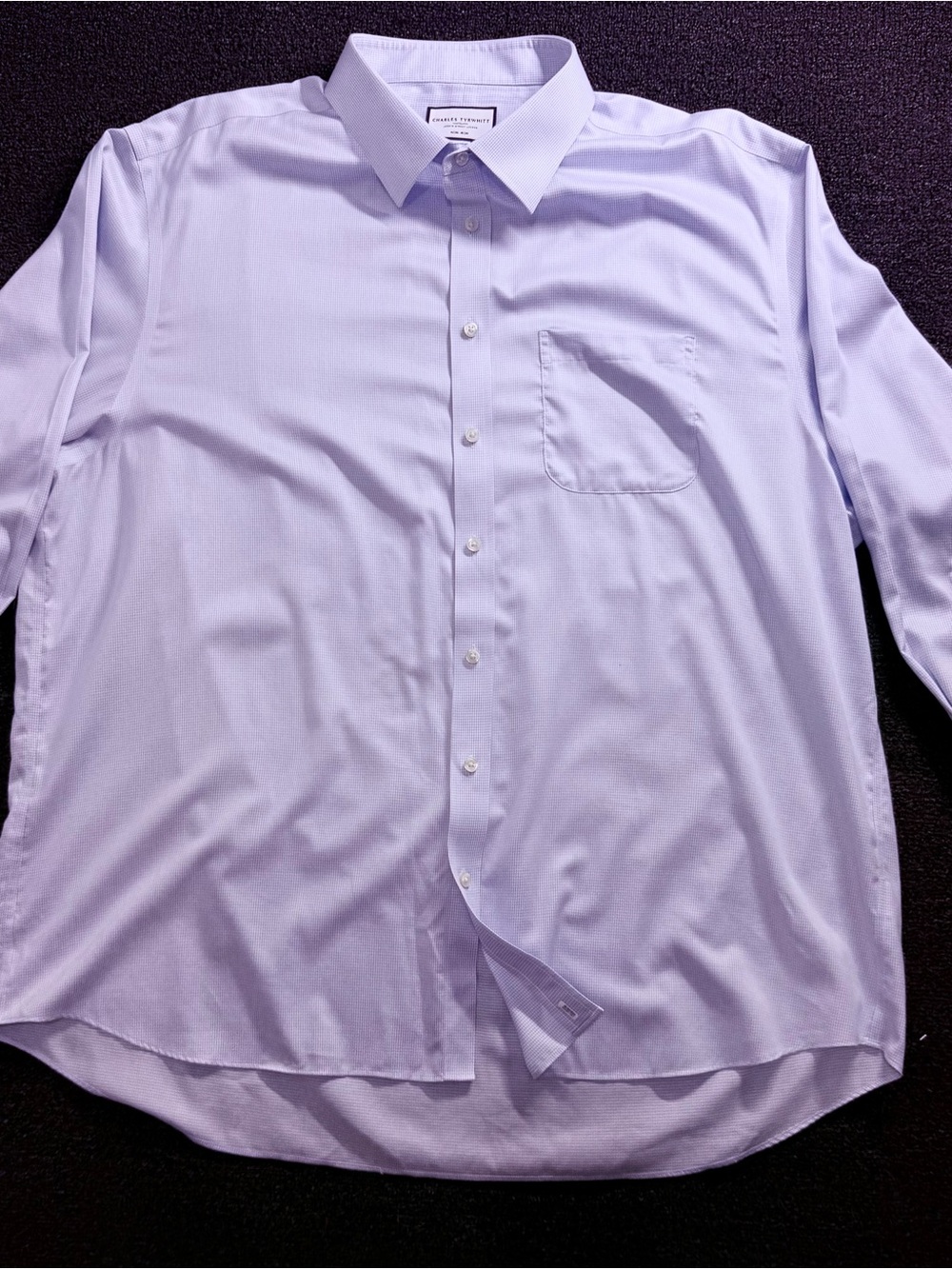 Charles TYRWHITT Men's Light Lavender Dress Shirt - Classic Button-Down